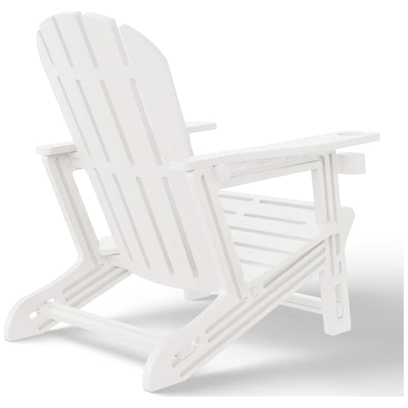 Polytrends Coastline Outdoor Poly Adirondack Chair with Cup Holder