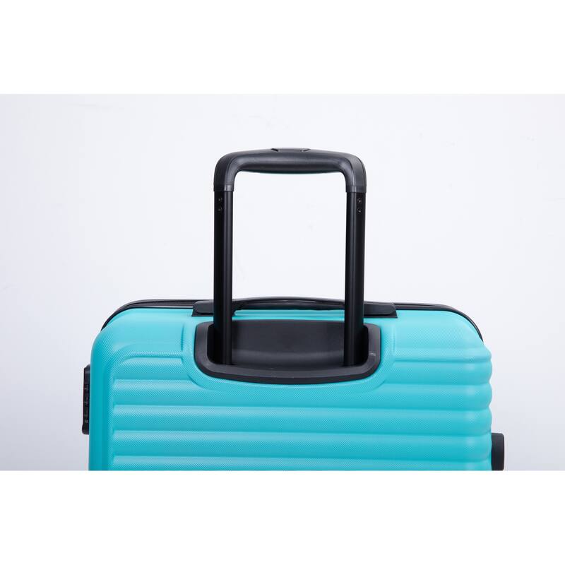 Durable 3-Piece ABS Luggage Set, Carry-On 20", Check-In 24" & 28" with Spinner Wheels