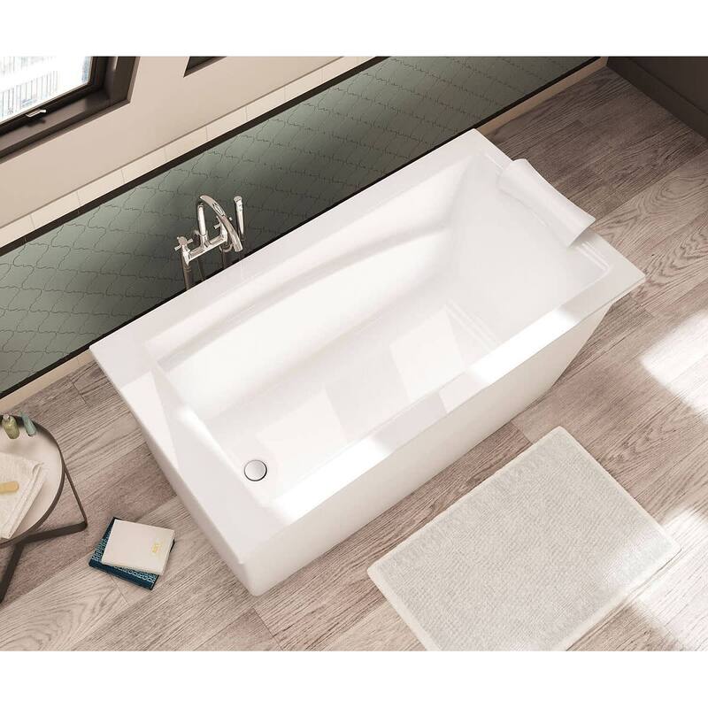 Maax Optik 60" Free Standing Acrylic Soaking Tub with Reversible Drain