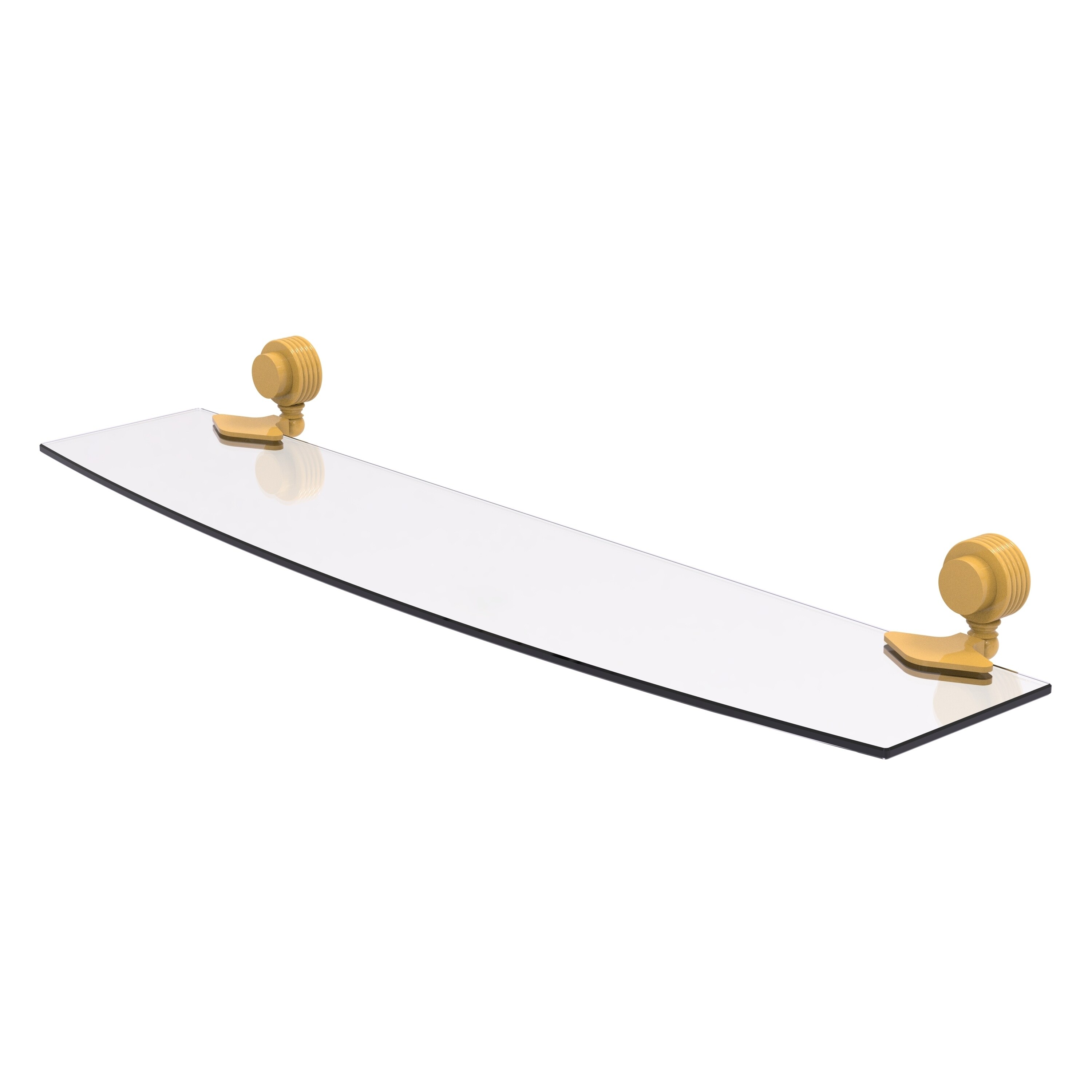 Allied Brass Venus Collection 18 Inch Glass Shelf with Grooved Accents