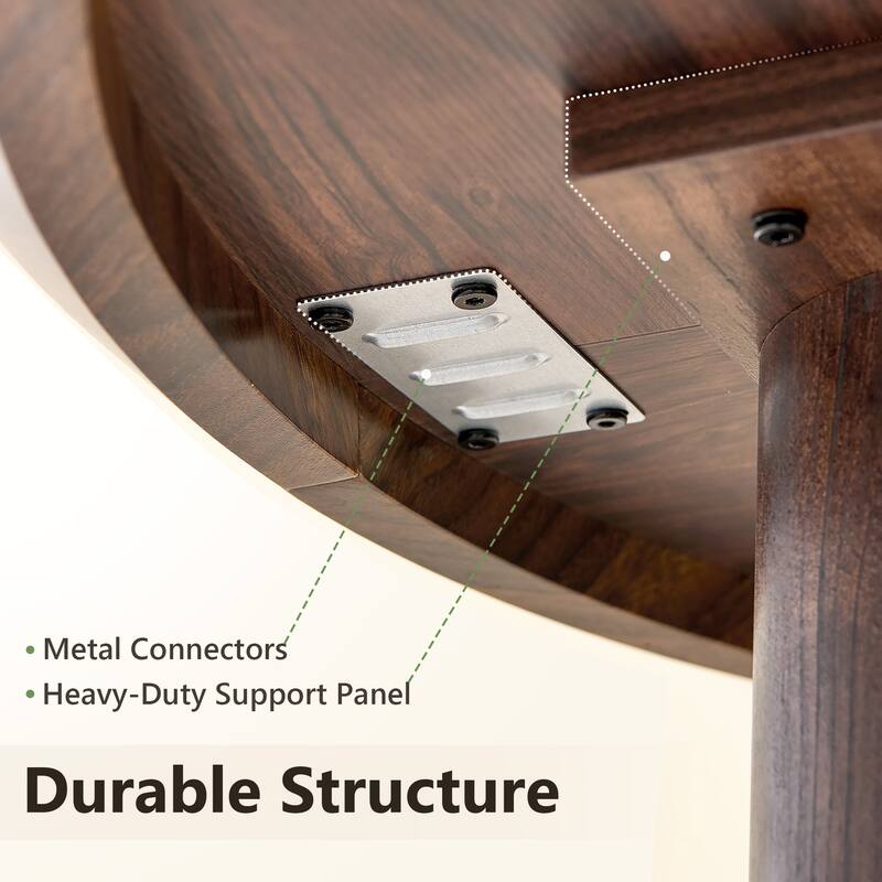 Modern Dining Table for 4-6, Round Dining Room Table for Kitchen
