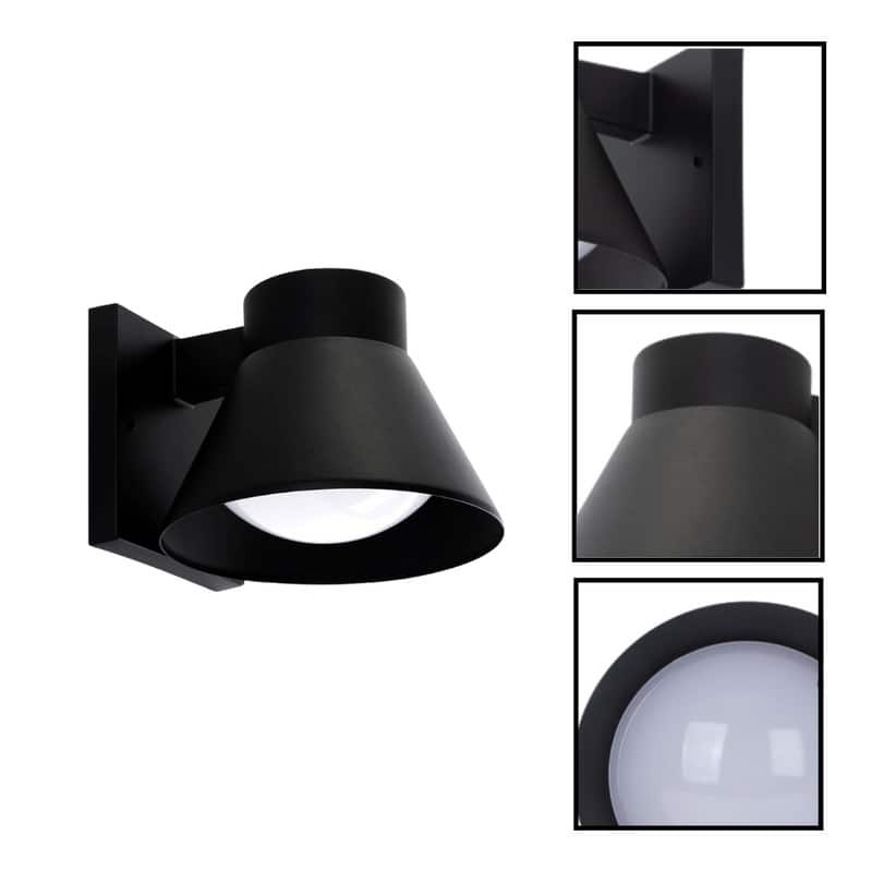 2 Pack wall lighting black porch light aluminum, plastic wall light fixtures