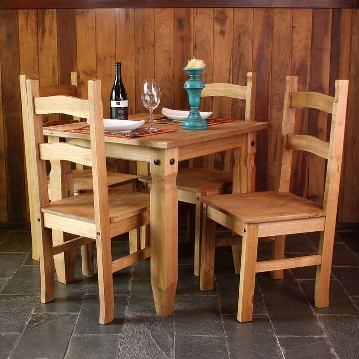 Solid Wood Dining Chairs (Set of 2) Farmhouse - Corona Collection | Furniture Dash