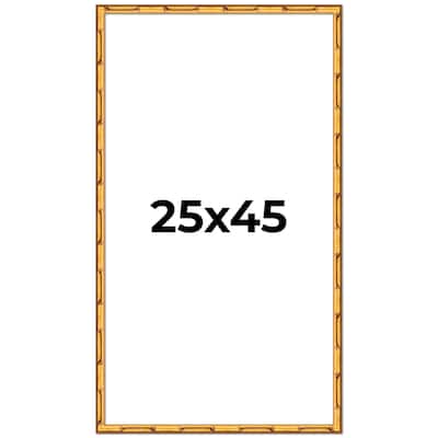 25x45 Frame Gold Bamboo Picture Frame Modern Photo Frame Includes UV Acrylic Shatter Guard Front Acid Free Foam Backing Board