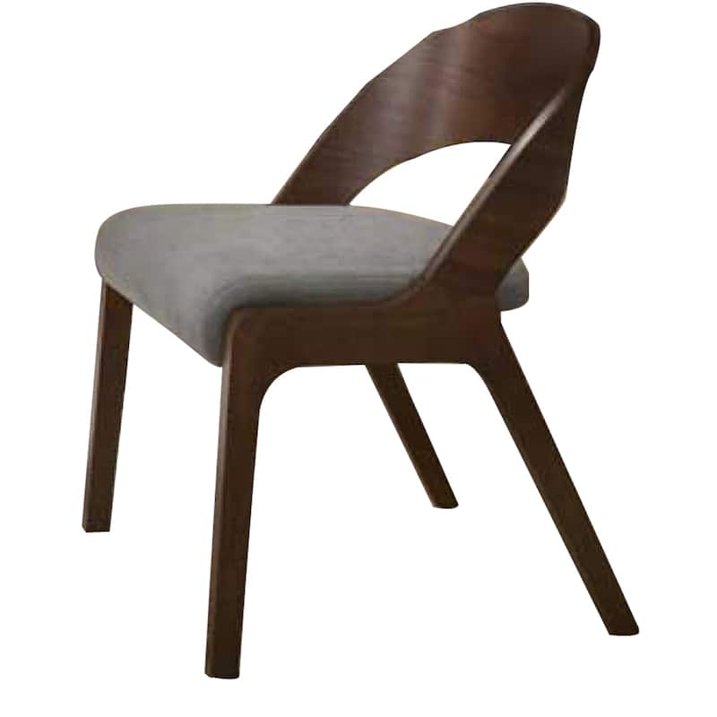 Walnut Brown/Gray Fabric Upholstered Wood Frame Dining Chair, Set of 2, Sturdy Dining Chair for Dining Rooms - 19