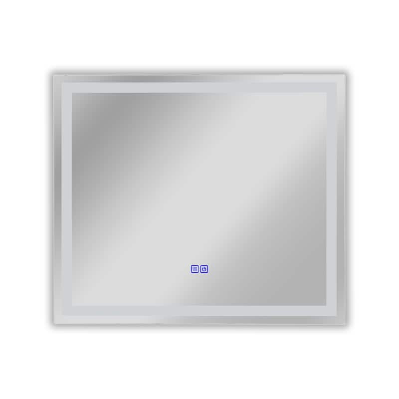 Frameless Wall Mounted LED Bathroom Mirror - Colorless