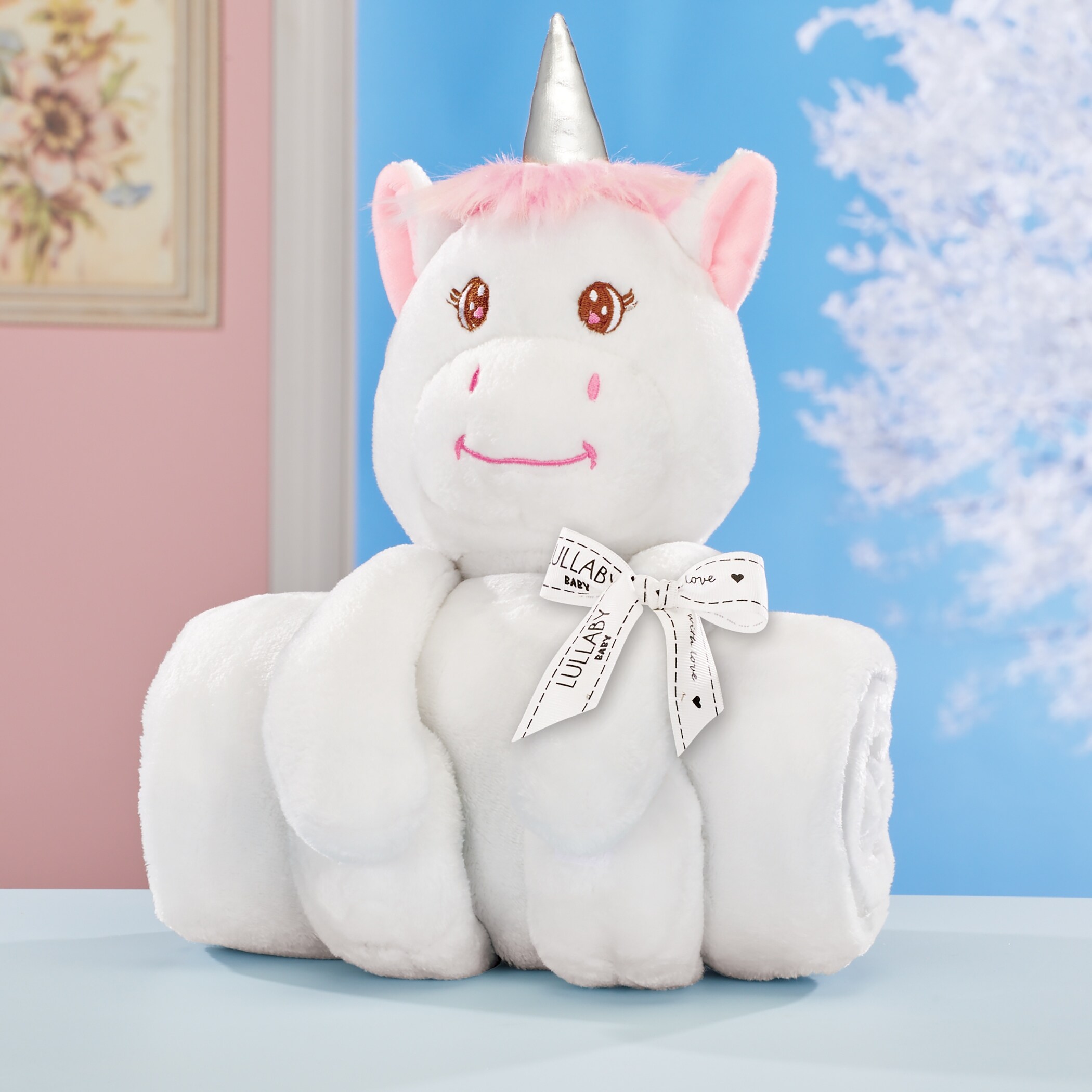 Winston Brands Baby Blanket and Plush Animal 2 Piece Set