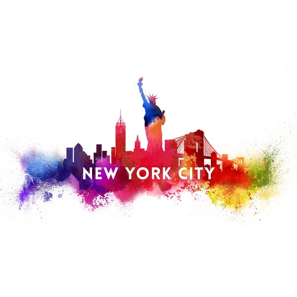 Shop New York City Skyline Abstract White Lantern Press