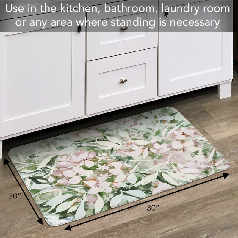 Highland Home Beyond the Shore 30” x 20” Decorative Vinyl Comfort Floor Mat Manufactured in The USA, Waterproof, Easy to Clean