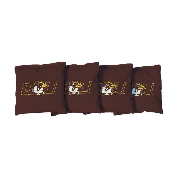 slide 2 of 3, Replacement Quincy Hawks Brown Cornhole Bags All-Weather Resin Filled