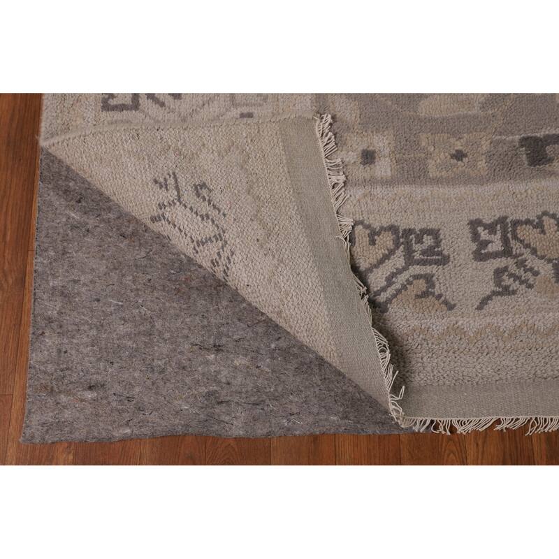 Heriz Serapi Indian Area Rug Handmade Beige Wool Carpet - 8'9" x 11'10"