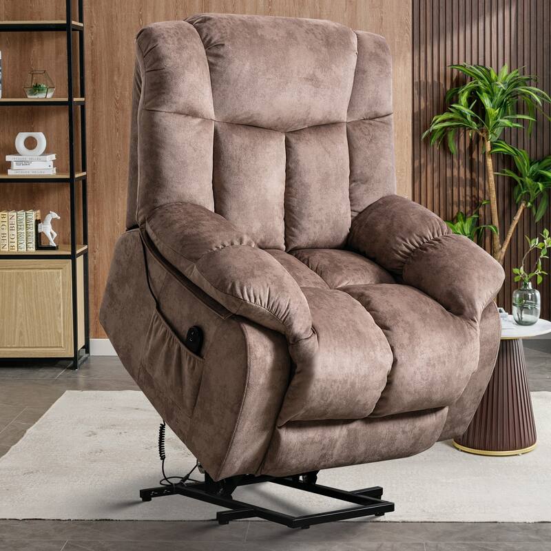 Heavy Duty Power Lift Recliner Chair for Elderly with Overstuffed Design