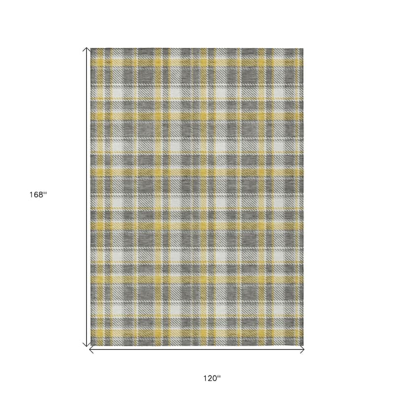 Ralo Plaid Weather Resistant Versatile Elegance Runner Outdoor Rug