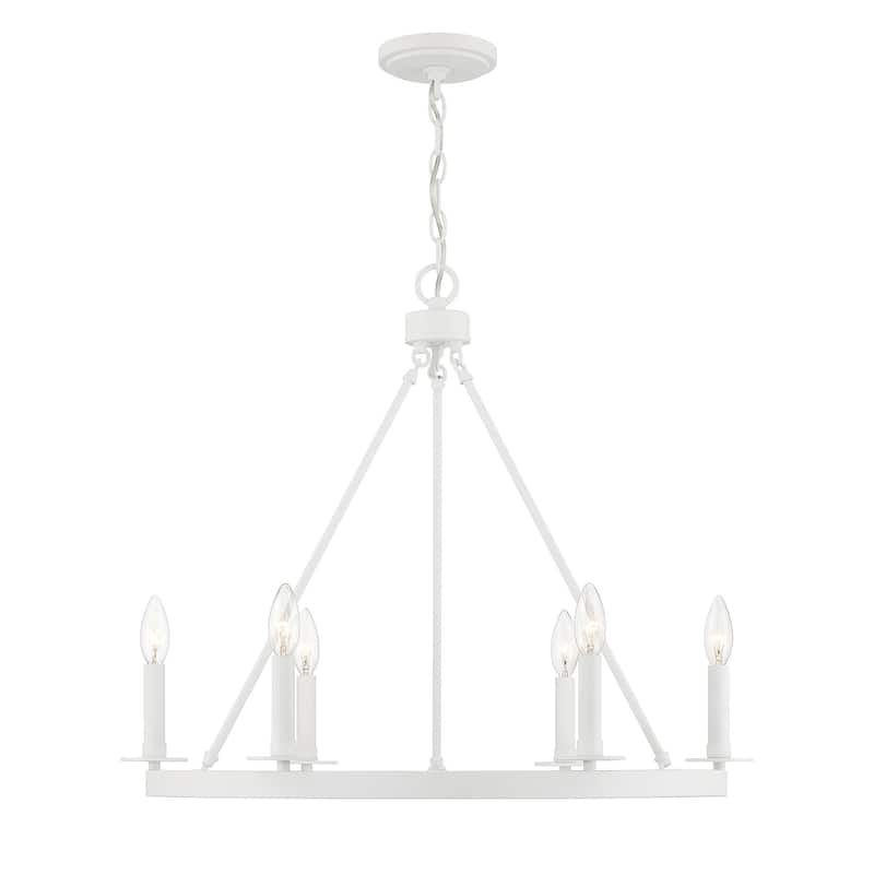 Meridian M10093 6 Light 26" Wide Taper Candle Style Chandelier