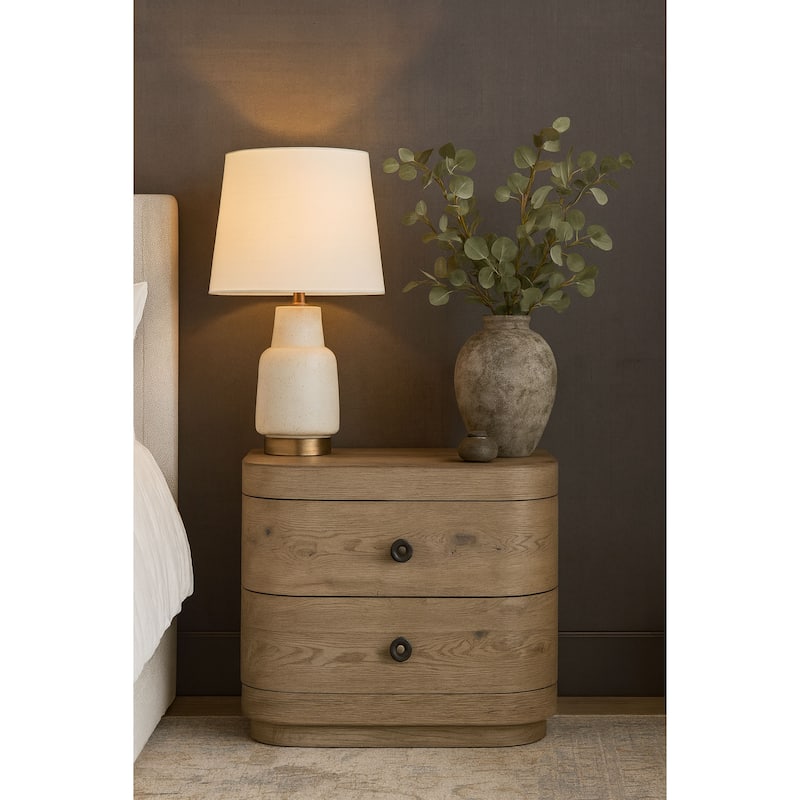 Large 2-Drawer Nightstand in English Knotty Oak