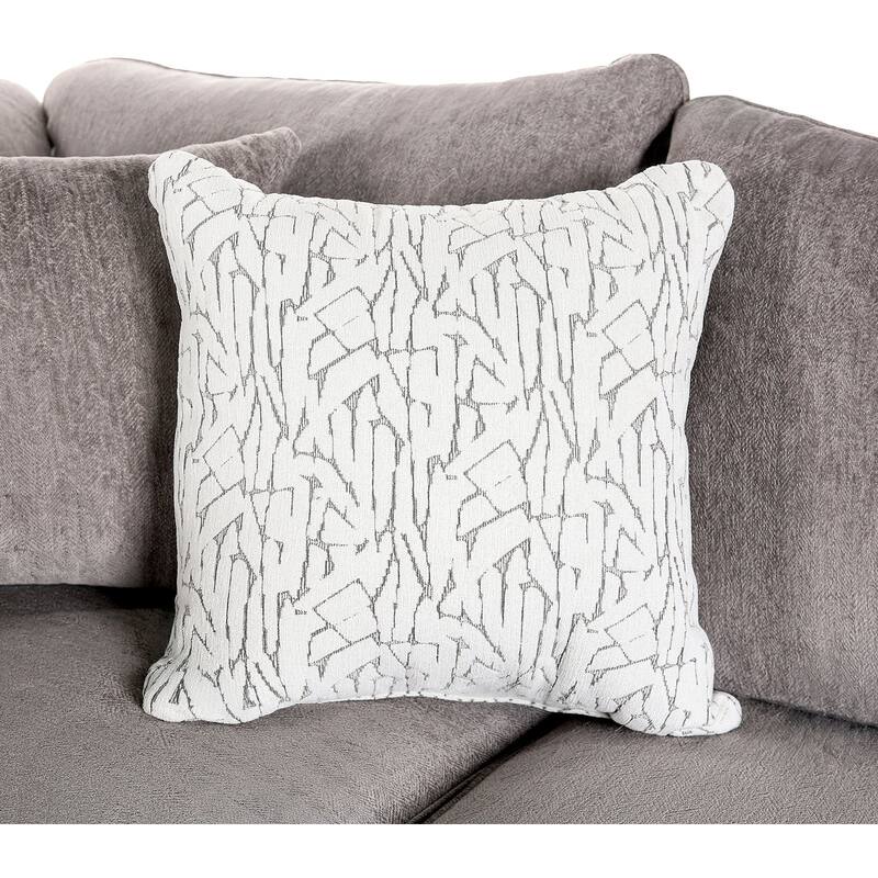 Transitional Gray Finish Sloped Arms 1pc Sofa