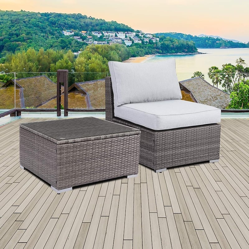 2 Pieces Outdoor Patio Furniture Set