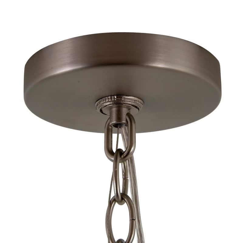 Tira 6-Light Orb Chandelier in Satin Nickel Finish - 29.9 x 29.1 x 27.7