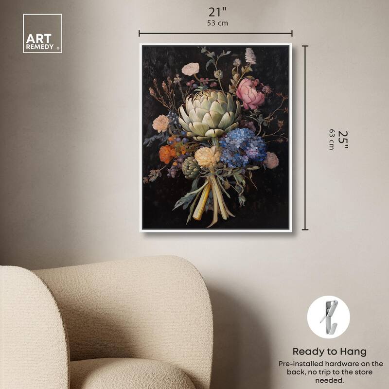Moody Artichoke II Canvas by Art Remedy