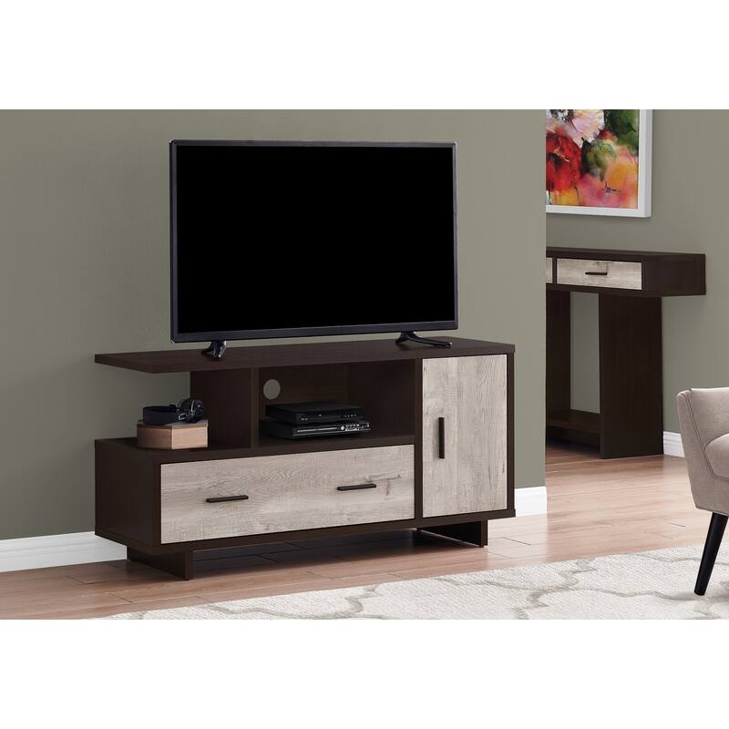 Tv Stand, 48 Inch, Console, Media Entertainment Center, Storage Cabinet - Espresso