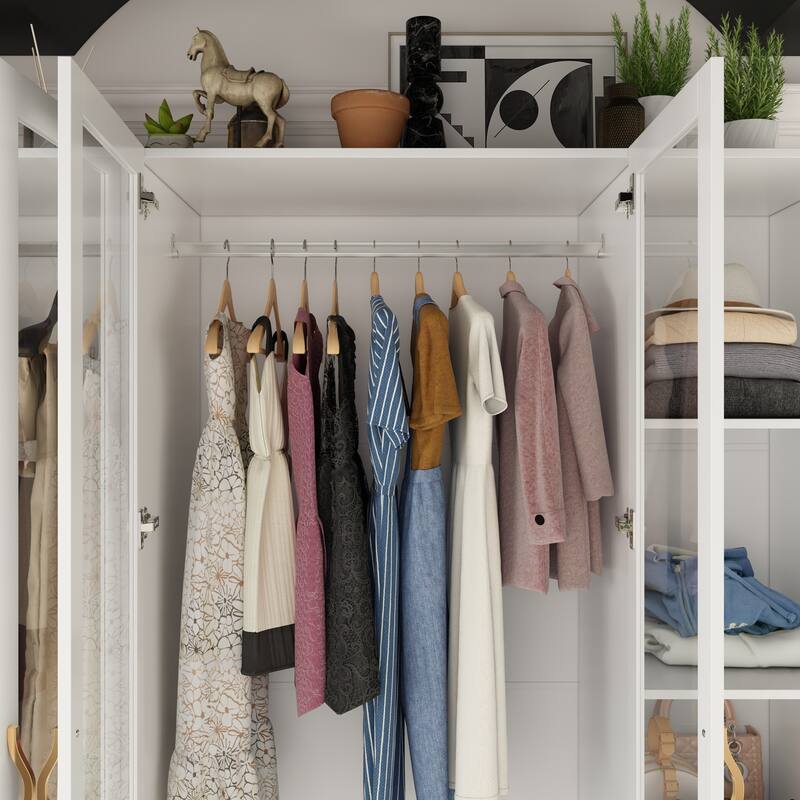 Multi-Piece Wardrobe Set Adaptable Closet Modules Combo Armoires