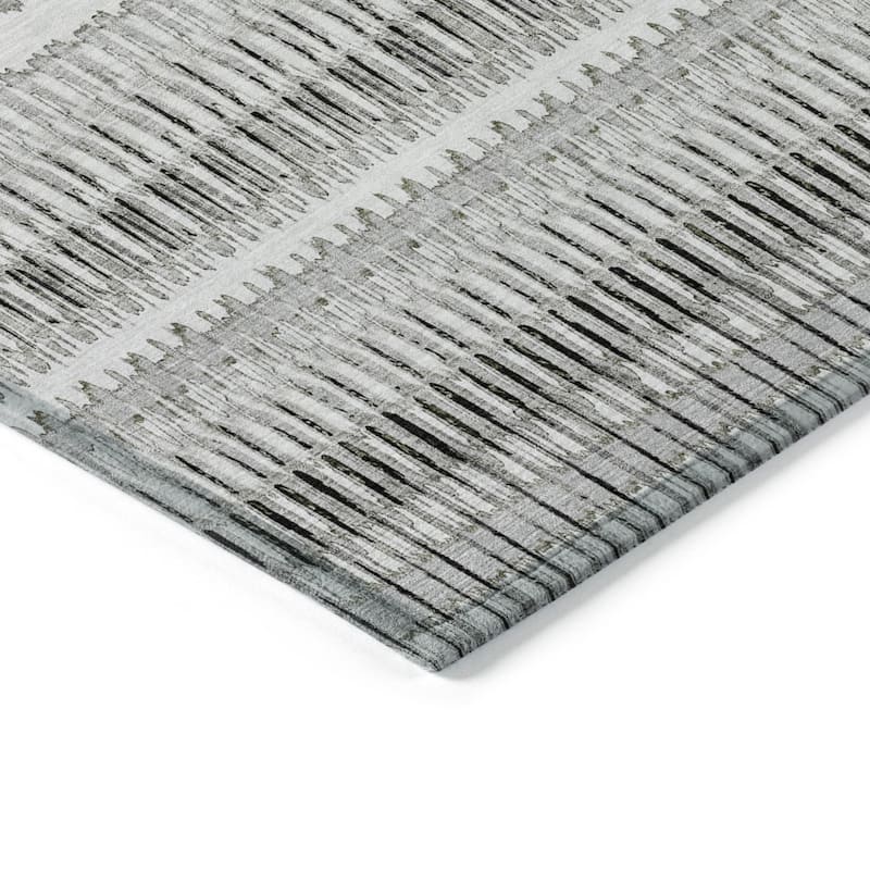 HomeRoots Striped Transitional Rectangle Outdoor Rug