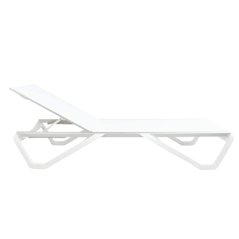 Furnish Theory Seabreeze Deck Patio Sunlounger Sun Lounger Lounge Chair Sling Chaise Lounger (Various Frame & Mesh Colors)