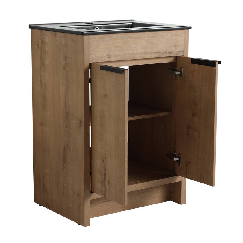 24" Bathroom Vanity with Ceramic Sink