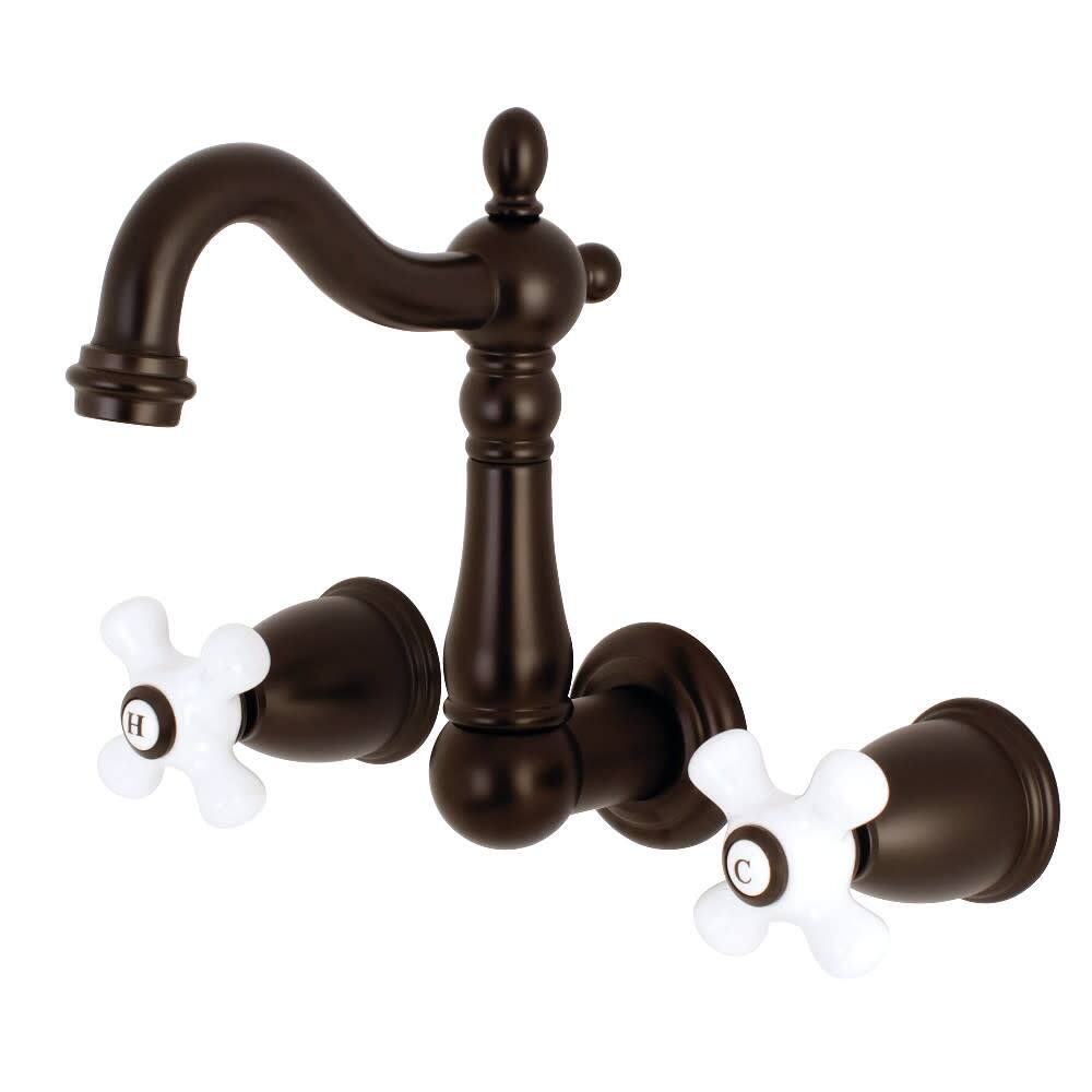 Kingston Brass Heritage 1.2 GPM Wall Mounted Bathroom Faucet with