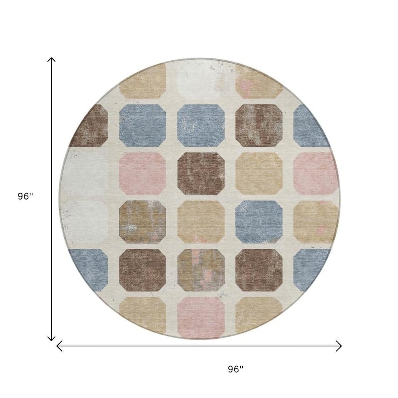 HomeRoots Geometric Transitional Rectangle Outdoor Rug