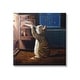 Stupell Midnight Snack Cat Drinking Milk Kitchen Aquarius Symbol Canvas ...