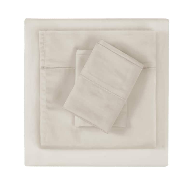 Christian Siriano NY® 300TC Cotton Sateen 4 Piece Sheet Set - Khaki - Twin