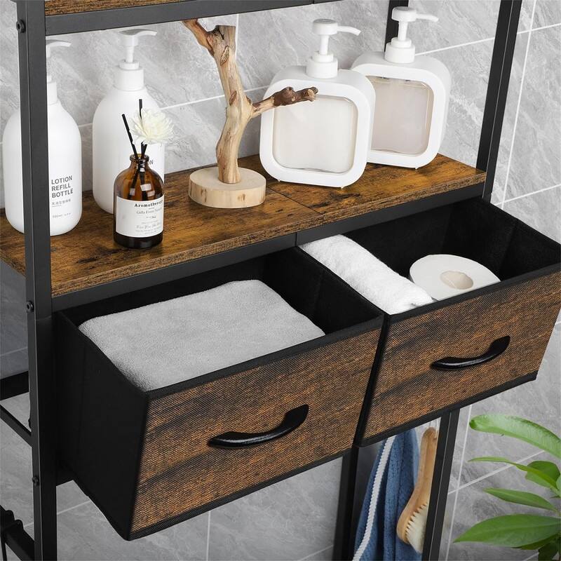Over The Toilet Storage - 7.88"D x 25.6"W x 63.6"H