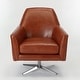 preview thumbnail 17 of 19, Presada Faux Leather Swivel Armchair by Greyson Living