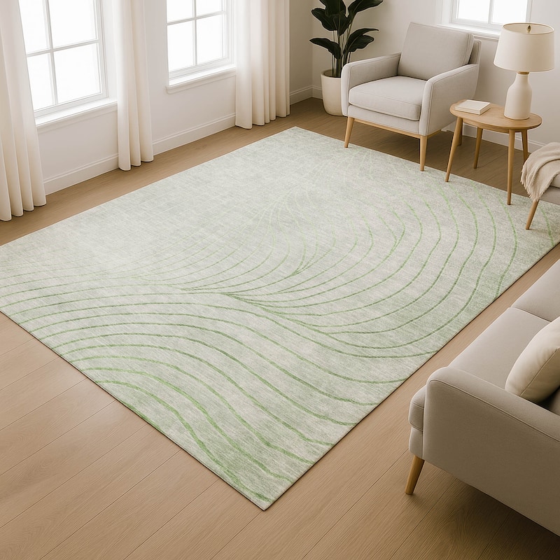 Premium Washable Super Soft Modern Wave Mayfield Rug