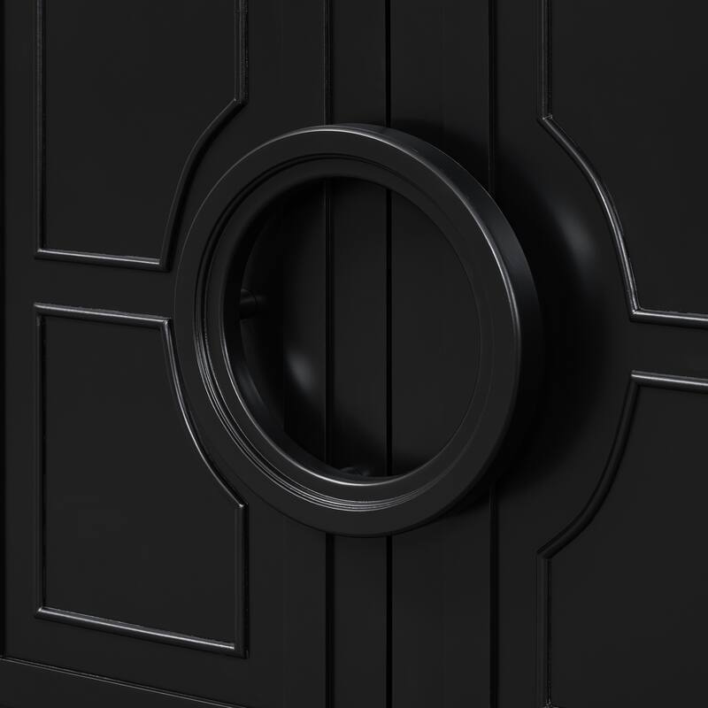 French-Style 4-Door Buffet Cabinet Sideboard with Round Handles, for Living Room, Entryway and Study