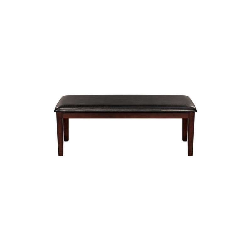Dewitt Dark Brown Faux Leather Dining Room Set