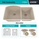 preview thumbnail 6 of 11, Lexicon Platinum Quartz 32 Inch 70/30 Double Bowl Kitchen Sink with Bottom Grids and Strainers and Disposal Flange