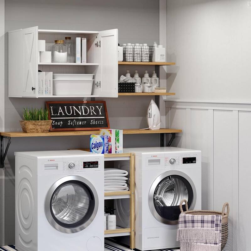 Farmhouse Wall-Mounted Storage Cabinet for Kitchen or Laundry