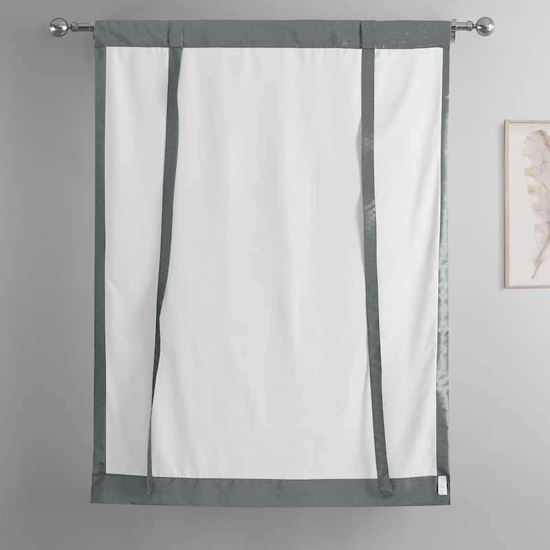 Exclusive Fabrics Vintage Textured Faux Dupioni Silk Tie-Up Window Shade (1 Panel)