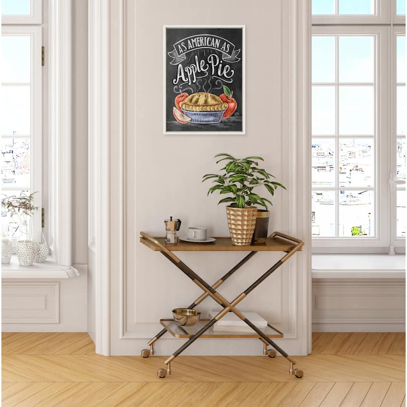 Kate and Laurel Sylvie American Apple Pie Framed Canvas by Valerie McKeehan of Lily and Val