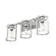 preview thumbnail 4 of 10, Hunter Astwood Bathroom Vanity Light, Clear Cylinder Glass, Damp Rated, Caged - Contemporary, Transitional, Art-Deco