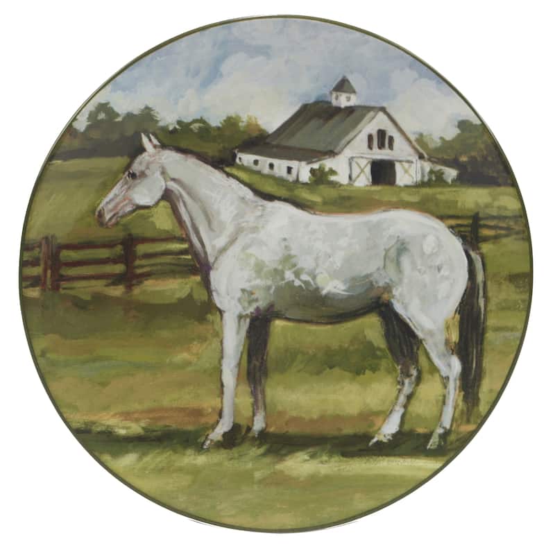 Certified International York Stables 10.5" Dinner Plates, Set of 4 - 11' x 11'