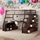 preview thumbnail 17 of 43, Twin Size Loft Bed with 7 Drawers 2 Shelves and Desk