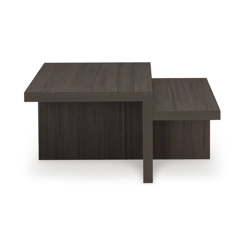 Signature Design by Ashley Zendex Brown Occasional Table Set (Set of 2) - 40" W x 40" D x 19.25" H