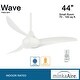 preview thumbnail 9 of 17, Minka Aire Light Wave 3 Blade 44 Inch Ceiling Fan With LED Light Kit