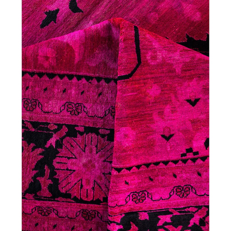 Overdyed One-of-a-Kind Hand-Knotted Area Rug - Pink - 12' 1" x 17' 8"