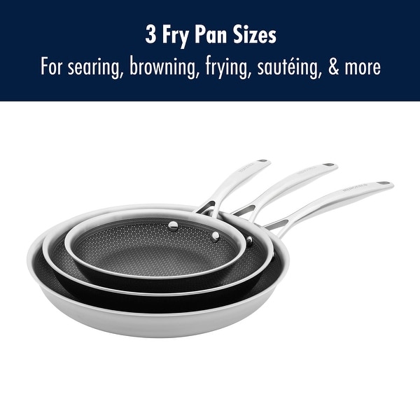 HENCKELS Paradigm 3-pc Fry Pan Set with Bonus Turner & Serving