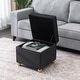 preview thumbnail 134 of 149, Adeco Square Storage Ottoman 17 inch Footstool