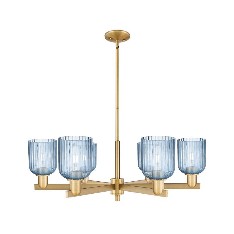 Innovations LightingDowntown Urban - Bridal Veil - 6 Light 35" Stem Hung Chandelier